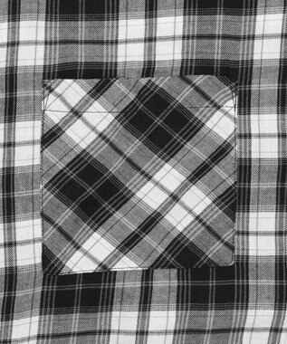 WEGO チェックショートシャツ ブラック