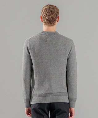JOSEPH HOMME 【洗える】ハイツイストコード　クルーネックニット グレー系