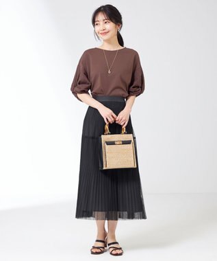 ANY SIS レースコンビ Tシャツ ブラウン