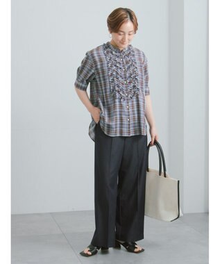 Te chichi チェックフリルブラウス《2026 SUMMER LOOK item》 ブルー