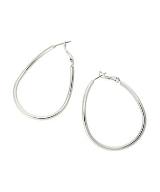 AMERICAN HOLIC 変形メタルフープピアス Silver