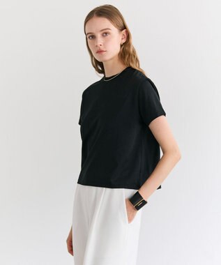 BEIGE， DIOP / スビンコットン クロップドTシャツ Black