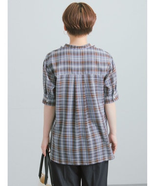 Te chichi チェックフリルブラウス《2026 SUMMER LOOK item》 ブルー