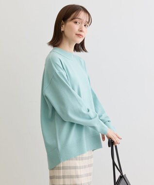 Green Parks もちやわモックネックニットプルオーバー Mint