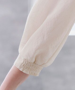 Tiaclasse L 【洗える】シアーパーカーカーディガン アイボリー