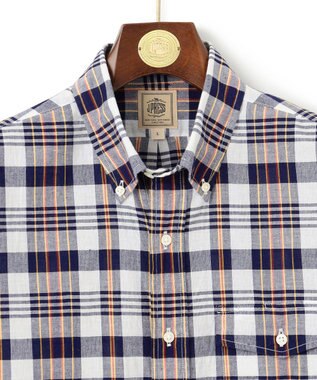 J.PRESS MEN 【KING SIZE】インディアンマドラスチェック シャツ / B.D. ネイビー系3