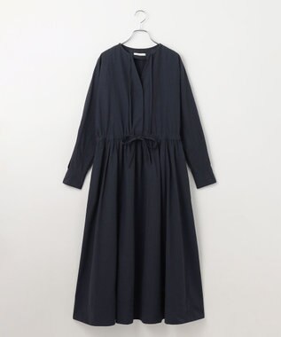 #Newans 【撥水加工/洗濯機可能】ドルマンスリーブドロストワンピース ネイビー