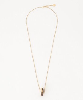 J.PRESS LADIES 【WEB限定】3WAYマーブル スカーフリングネックレス ブラウン系