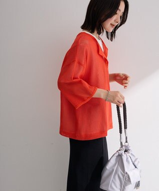 Green Parks 前後２ｗａｙコットンメッシュプルオーバー Red