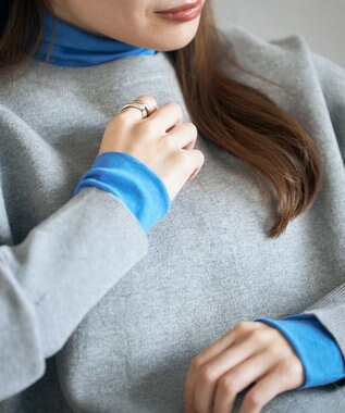 UNFILO 【洗える】スポンジ ニット プルオーバー グレー