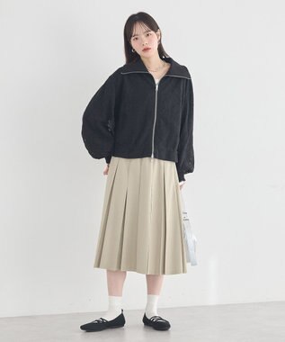 earth music&ecology タックプリーツミディスカート Light Beige