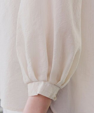 Tiaclasse L 【洗える】シアーパーカーカーディガン アイボリー