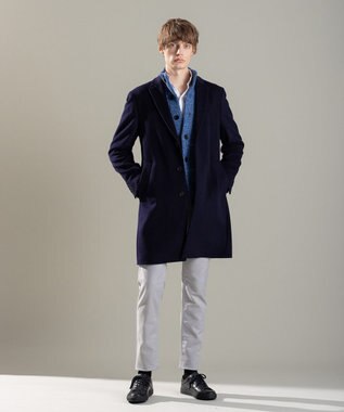 JOSEPH HOMME トライジャガードストレッチ　ウィングカラーシャツ ホワイト系