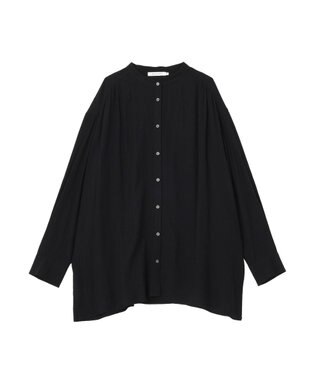 AMERICAN HOLIC 楊柳バンドカラーシャツ Black