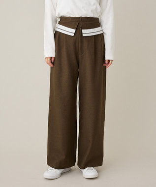 CRAFT STANDARD BOUTIQUE ウエスト折り返しスラックス