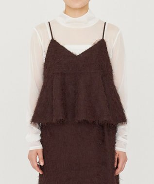 uncrave 【手洗い可】フリンジ ジャガード ビスチェ（uncrave STANDARD） ブラウン