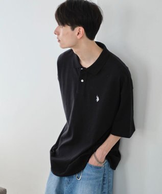 WEGO 【ユニセックス着用ITEM/MLサイズ展開】別注USPOLO　ヘビーウェイトポロT ブラック