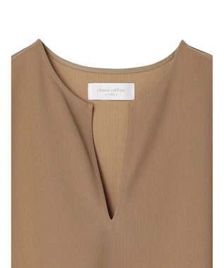 Green Parks キーネックカットベスト Beige