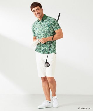 23区GOLF 【MEN】【吸水速乾/UVカット】ミッフィーロゴポロシャツ グリーン系5