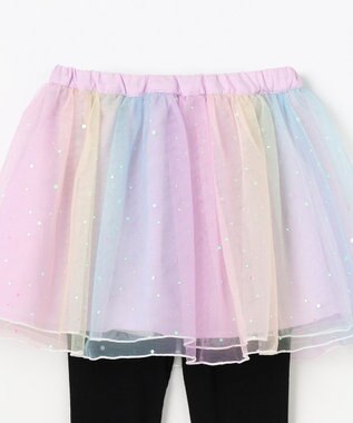 ANY KIDS リボン×ラメチュールスカッツ レインボー