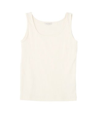 Green Parks 機能付テレコリブタンクトップ Ecru