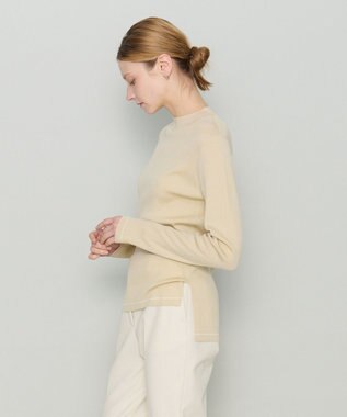 JOSEPH 【洗える】ウールリブ　ラウンドネックニット Pale Olive