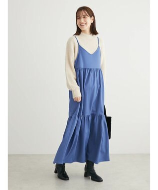 Green Parks フェザーモックネックニットプルオーバー Ecru