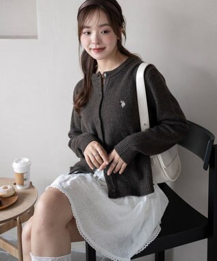 WEGO 【WEB限定/25年秋冬新作】別注USPOLO微起毛カーデ