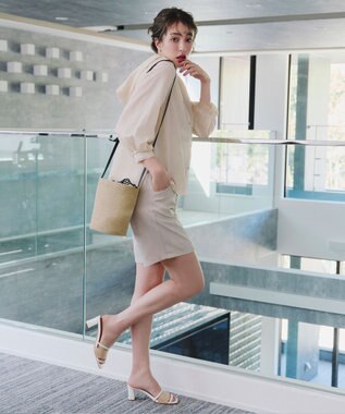 Tiaclasse L 【洗える】シアーパーカーカーディガン アイボリー