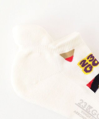 23区GOLF 【WOMEN】【日本製】ステッカーモチーフ アンクルソックス ホワイト系5