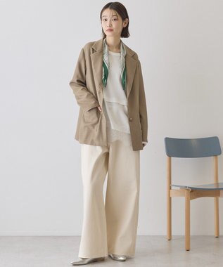 AMERICAN HOLIC リネンライクオーバーサイズジャケット Brown