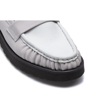 REGAL FOOT COMMUNITY 【リーガルレディース】F81R ギャザーローファー カジュアルシューズ グレーアイボリー