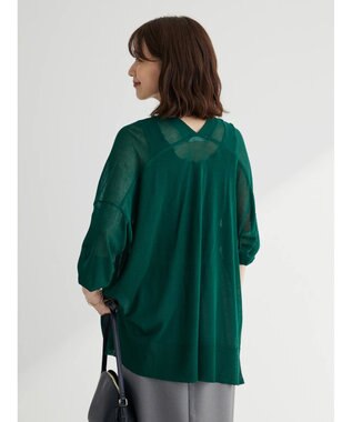 Green Parks 接触冷感シアーニットカーディガン Green