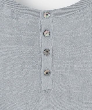 J.PRESS LADIES 【WEB限定カラーあり・洗える】SILKY RAYON STRETCH ボーダー ニット ダルブルー系