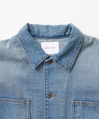 AMERICAN HOLIC デニムカバーオールジャケット Light Indigo