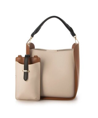 UNBILLION カシュカシュ cachecache / スマホショルダー付きラウンドショルダーバッグ アイボリーミックス