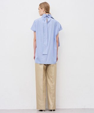uncrave THOMAS MASON ボウタイブラウス ブルーストライプ