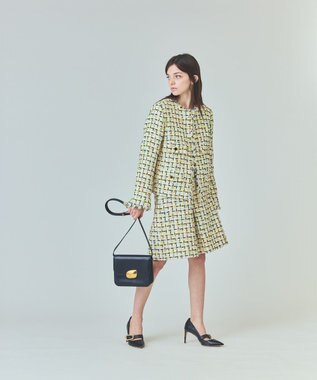 GRACE CONTINENTAL チュールヤーンツイードジャケット イエロー