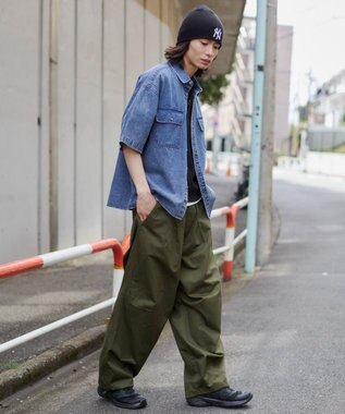 WEGO 【ユニセックス着用ITEM/SMLサイズ展開】イージーサーカスパンツ カーキ