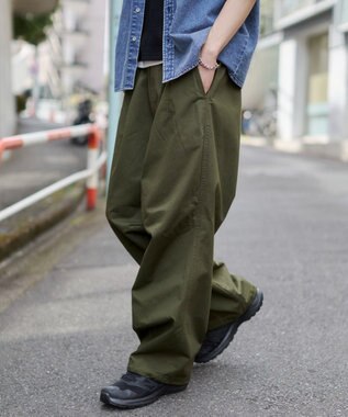 WEGO 【ユニセックス着用ITEM/SMLサイズ展開】イージーサーカスパンツ カーキ