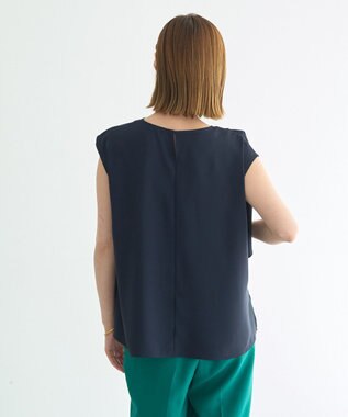 YECCA VECCA ドレープブラウス Navy