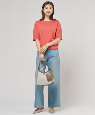 J.PRESS LADIES L  Vis/Peスパーク クルーネック プルオーバー ブラッドオレンジ系