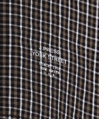 J.PRESS YORK STREET 【UNISEX】ミニチェック クレイジーパターンシャツ ブラウン系8