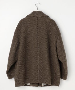 自由区 【カトリエムブーケ】manteau en relief コクーンシルエットツイードコート カーキ