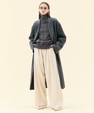 BEIGE， 【Lsize・セットアップ対応】CORBY / ウールイージーワイドパンツ Bone