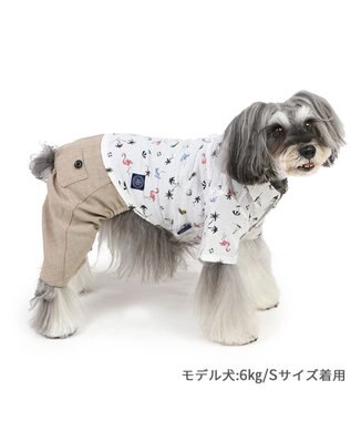 PET PARADISE J.PRESS リップル パンツつなぎ 小型犬 ホワイト
