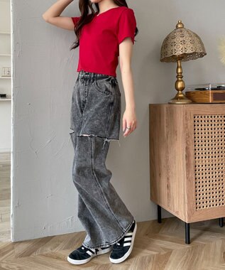 WEGO 【SMサイズ展開】コンパクトリブT レッド