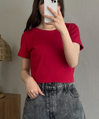 WEGO 【SMサイズ展開】コンパクトリブT レッド