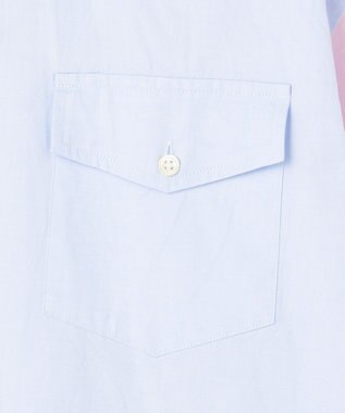 J.PRESS MEN 【J.PRESS ORIGINALS】【UNISEX】Crazy Oxford Half Sleeve Shirt / B.D. / Baggy-Fit サックスブルー系9