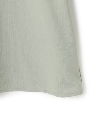 ICB 【洗える】イージージョーゼット バンドカラーカットソー スモークグレー系